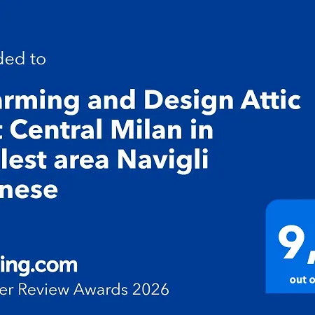 Charming And Design Attic Loft In Coolest Area Navigli Ticinese شقة *